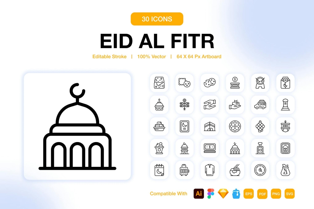 Eid Al-Fitr Icons Pack