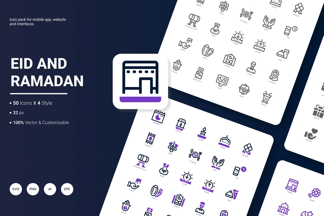 Eid and Ramadan Icon Pack