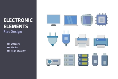 Electronic Elements Icon Pack