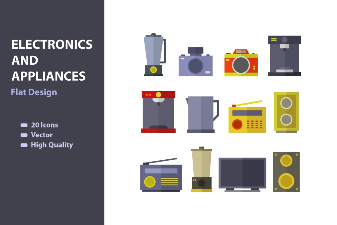 Electronics and Appliances Icons Pack