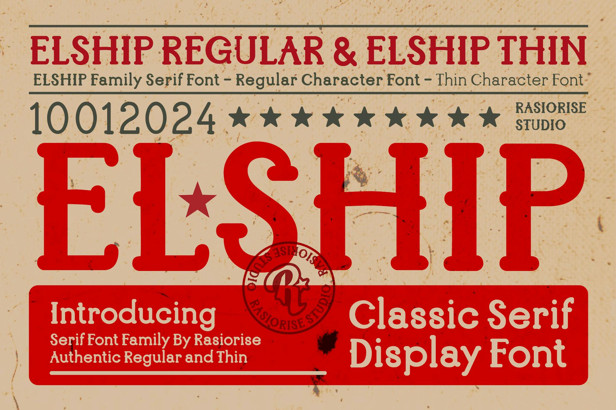 Elship – Art Deco Serif Classic