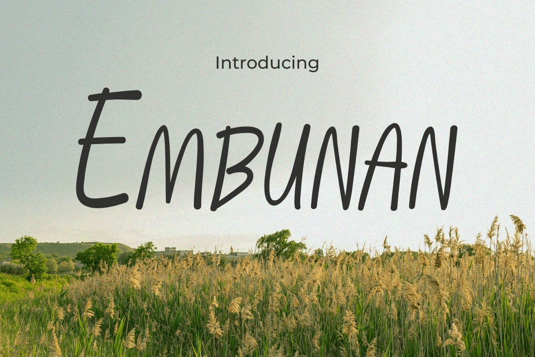 Embunan - Elegance Blooms in Handwritten Font