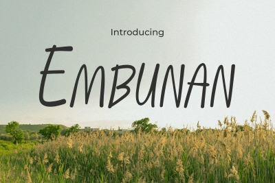 Embunan - Elegance Blooms in Handwritten Font