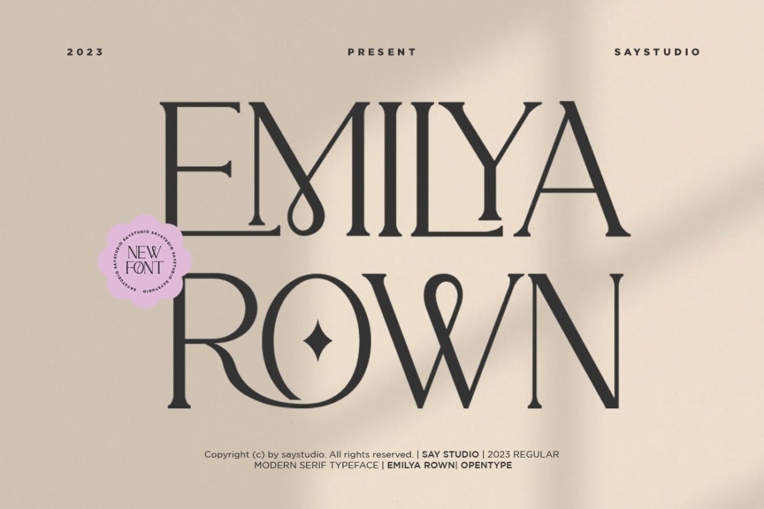 Emilya Rown - Elegant Luxury Font