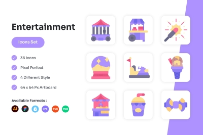 Entertainment Icons Set