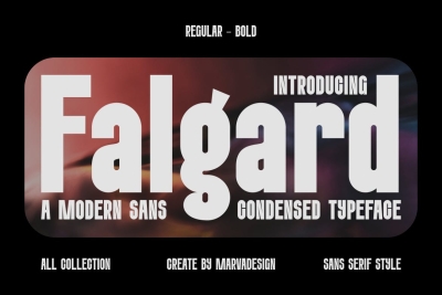 Falgard - A Modern Condensed Sans Font