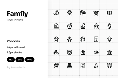 Family Line UI Icons