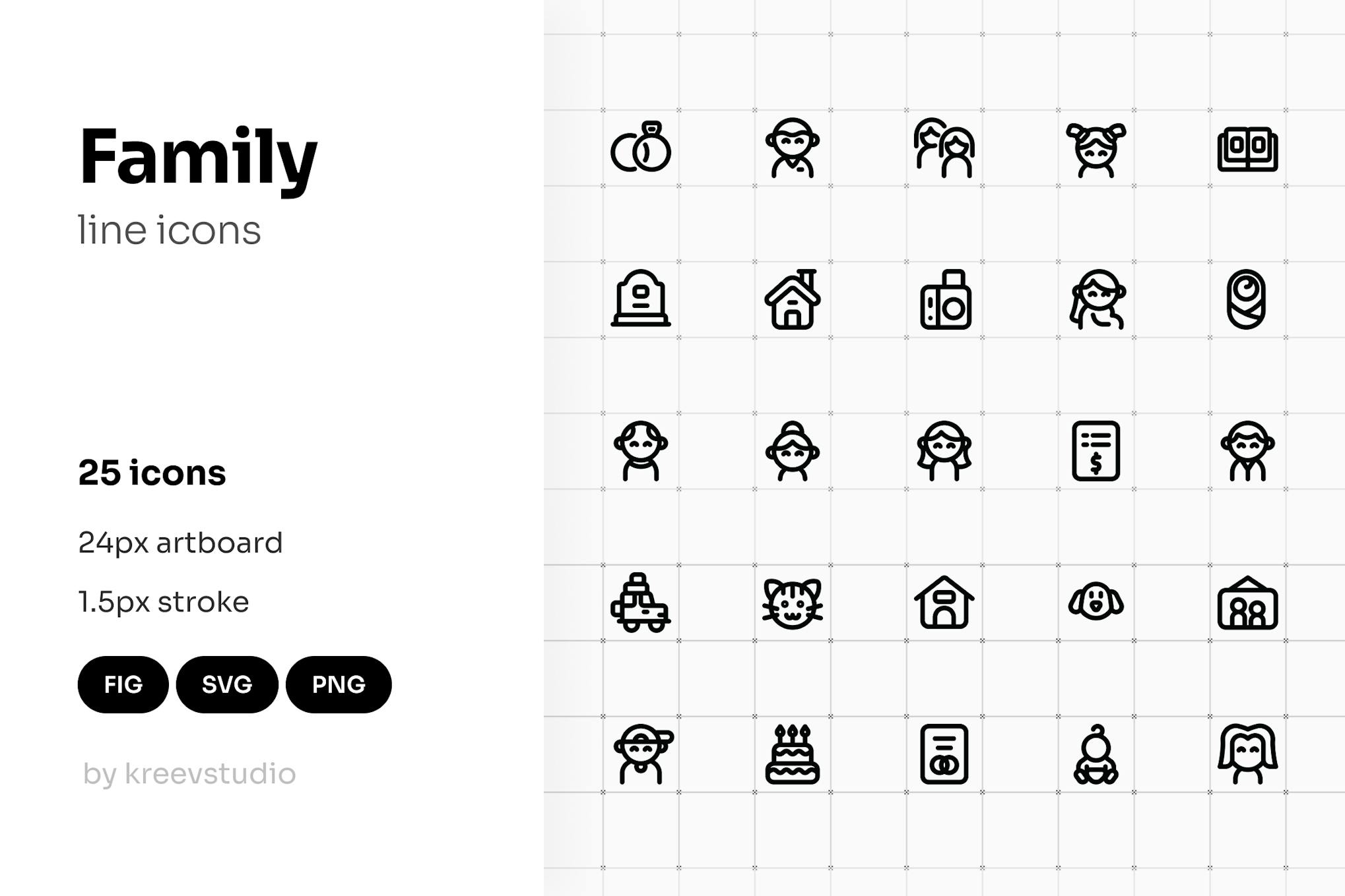 Family Line UI Icons