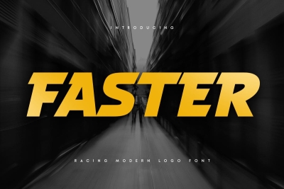 Faster - Racing Modern Logo Font