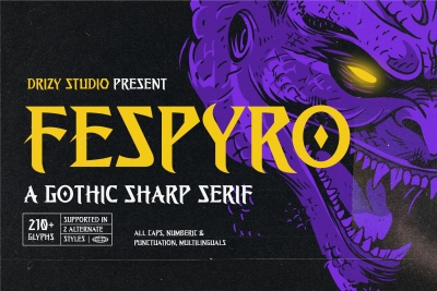 Fespyro - Gothic Sharp Serif Font