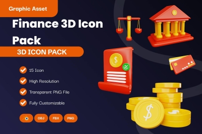 Finance 3D Icon Pack