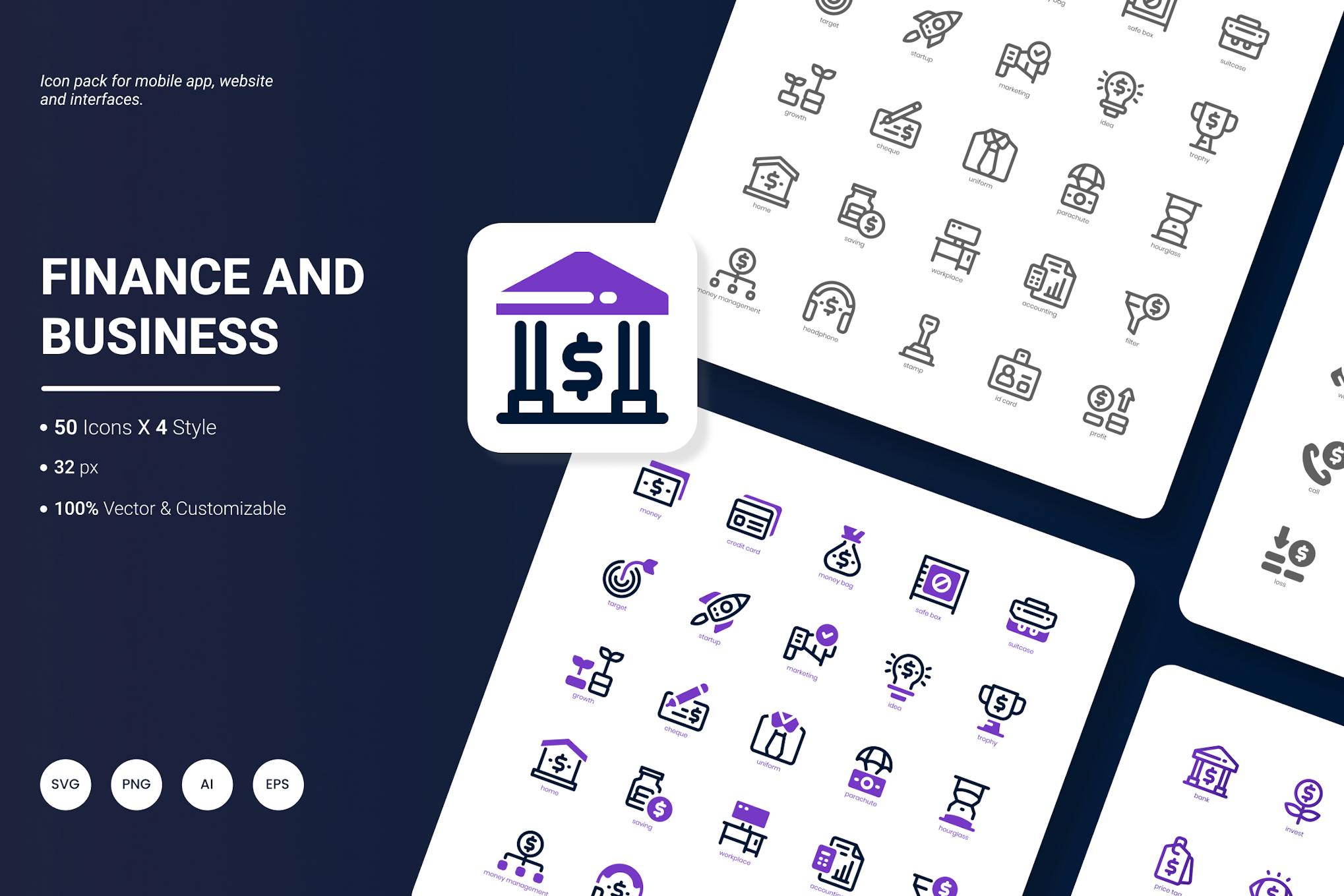 Finance and Business Icon Pack