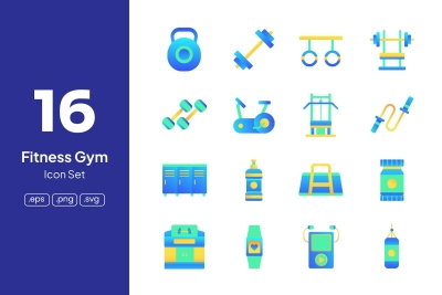 Fitness Gym Icons