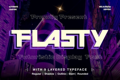 Flasty - Futuristic Font