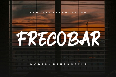 Frecobar Modern Brush Font Style.