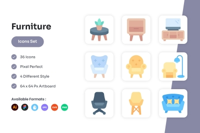 Furniture Icons Set