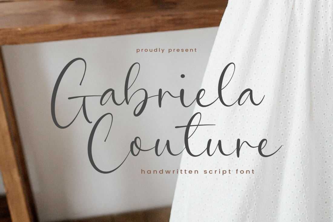 Gabriela Couture - Handwritten Script Font TT