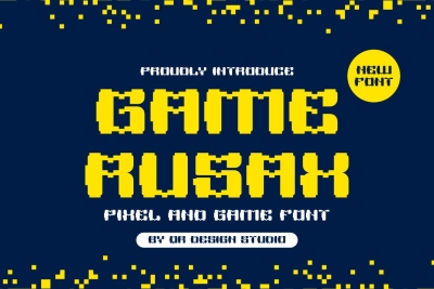 Game Rusax - Pixel Font