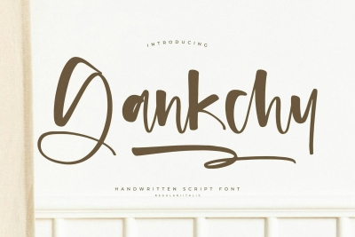 Gankchy Handwritten Script Font