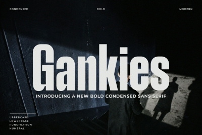 Gankies - Bold Condensed Sans Serif