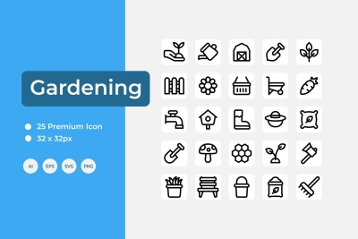 Gardening Icon Set