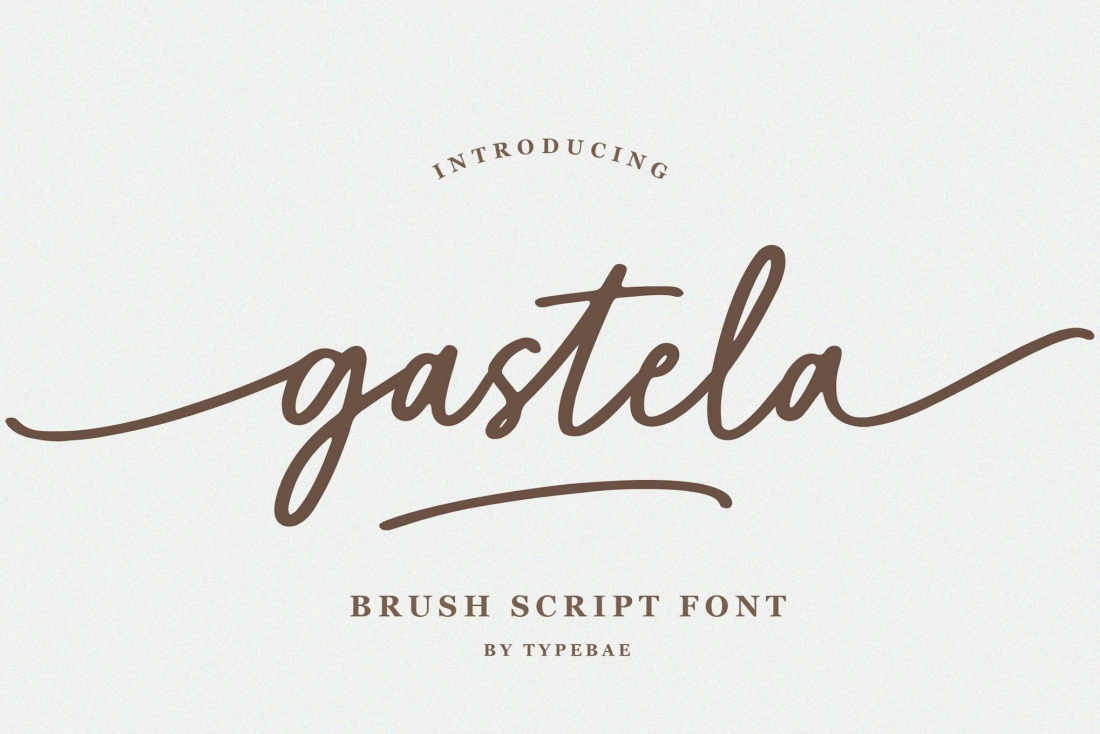 Gastela - Brush Script Font with Swash