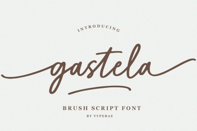 Gastela - Brush Script Font with Swash