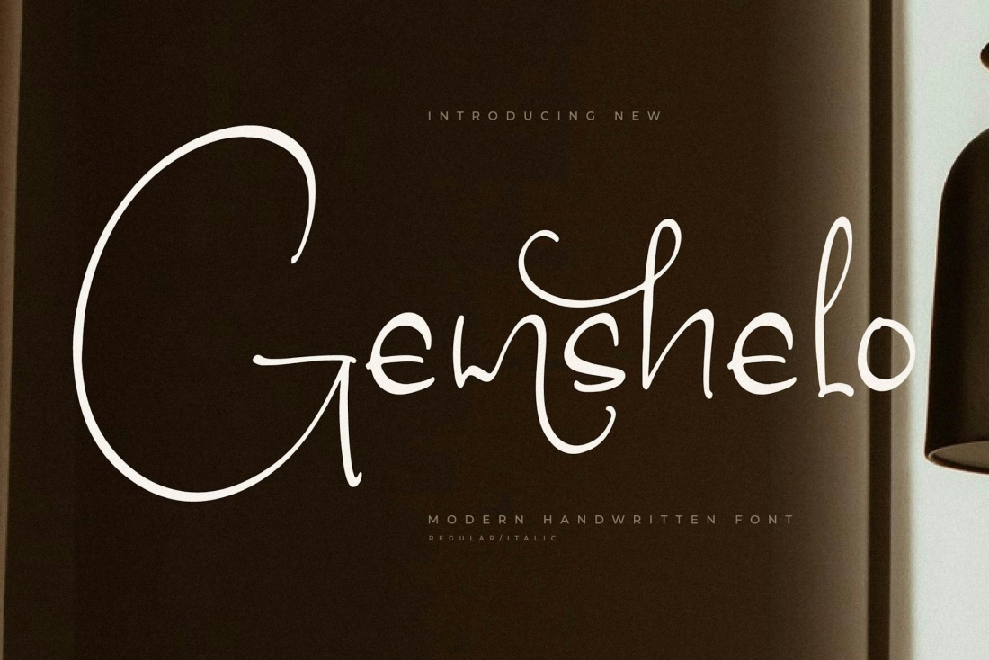 Gemshelo Modern Handwritten Font
