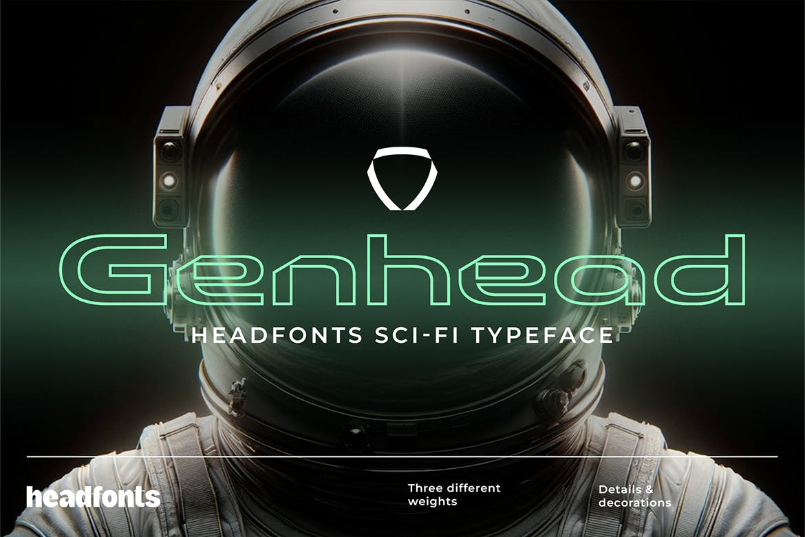 Genhead Outline Futuristic Font