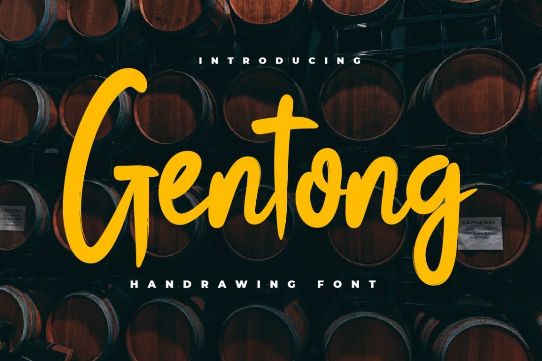 Gentong - Brush Handwritten Font