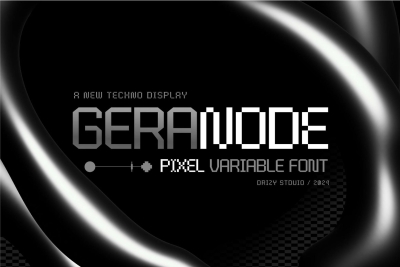 Geranode - Techno Display Pixel Font