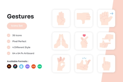 Gestures Icons Set
