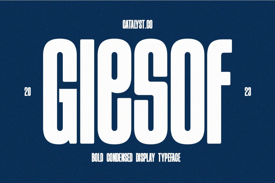 Giesof Bold Condensed Display Font
