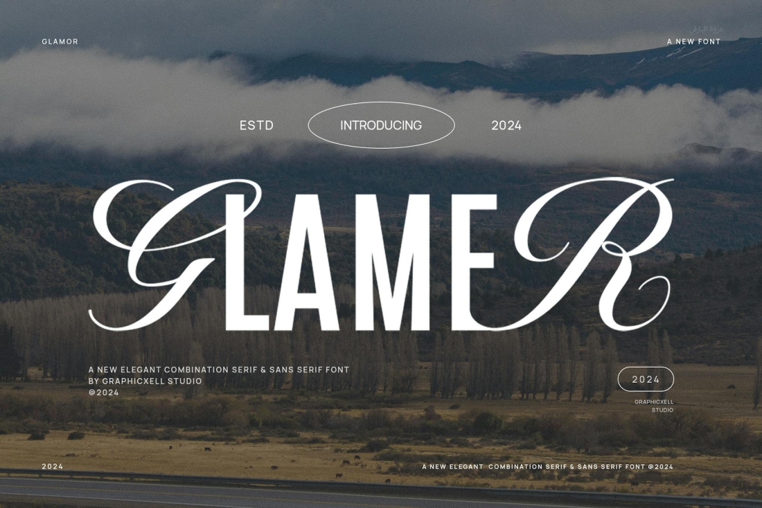 Glamer Sans Serif and Calligraphy Font Typeface