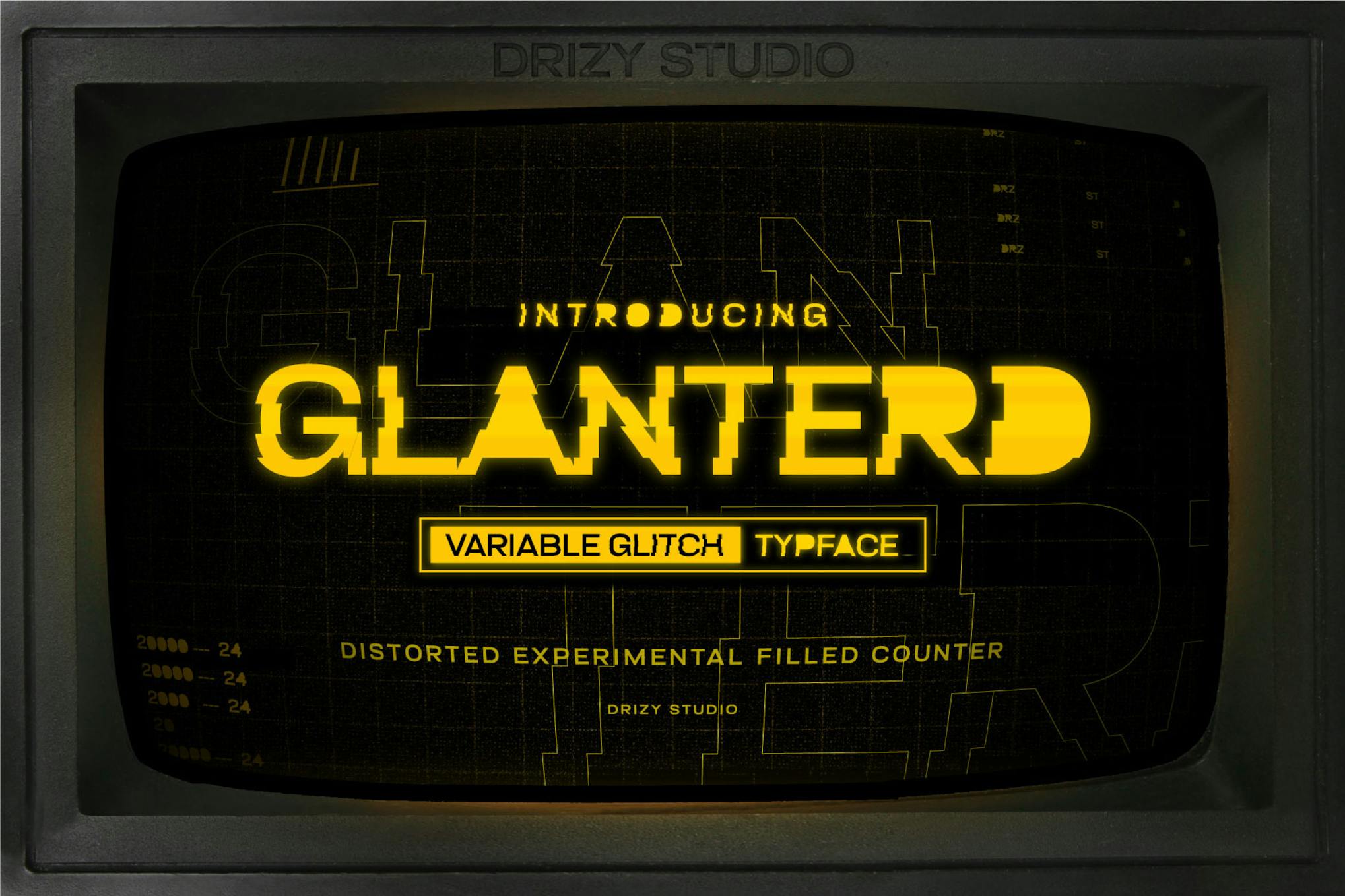 Glanterd – Variable Glitch Typeface