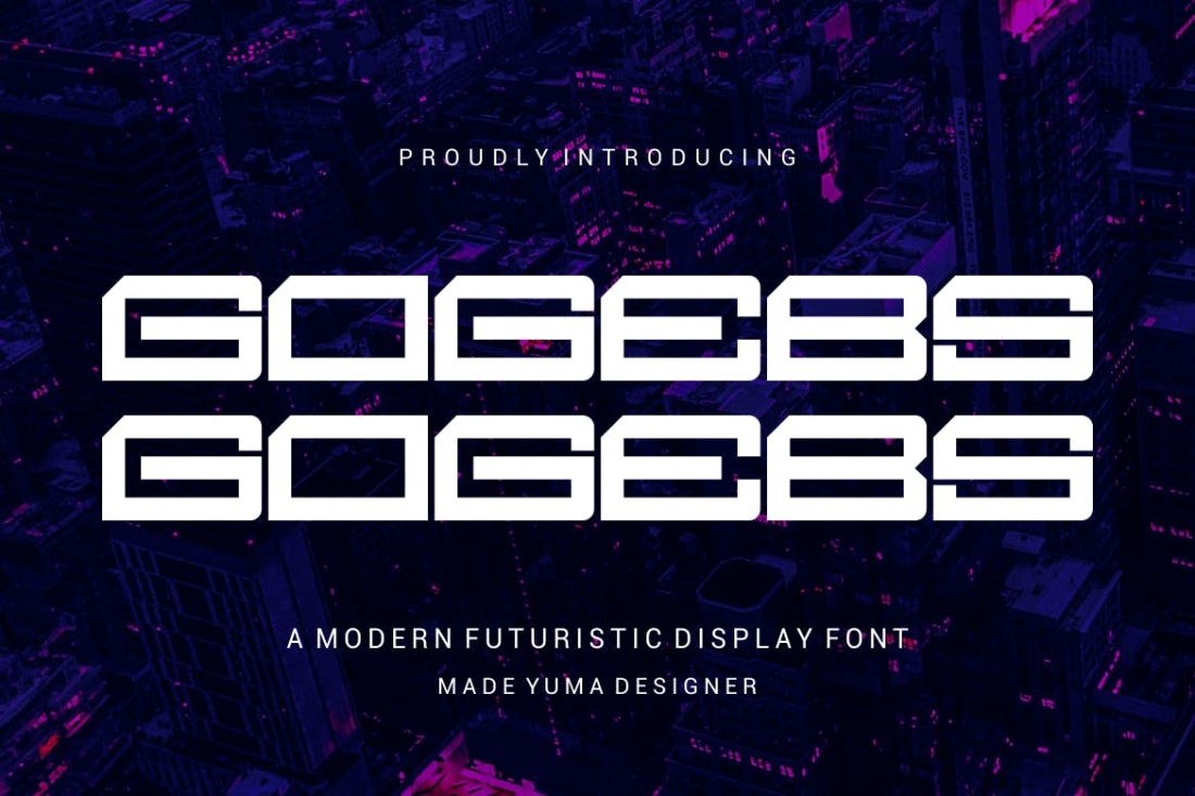 Gogebs - Futuristic Display Font