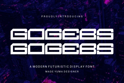 Gogebs - Futuristic Display Font