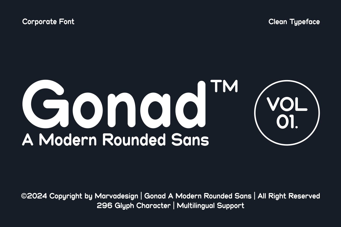 Gonad – Rounded Font