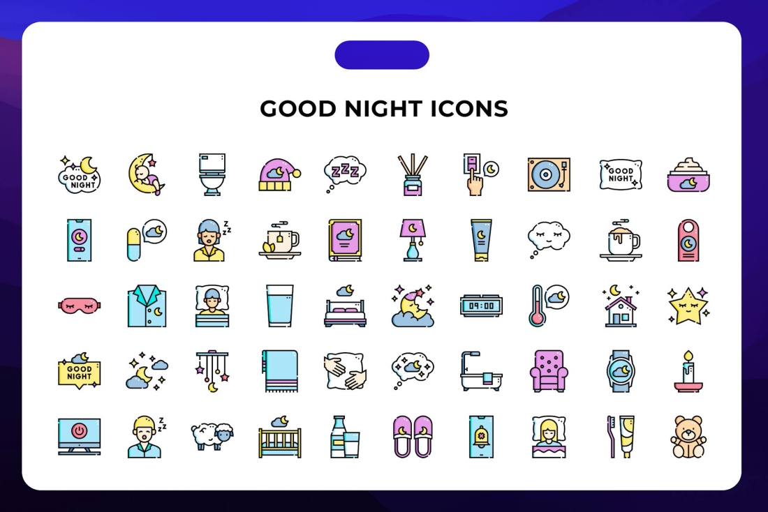 Good Night Icons