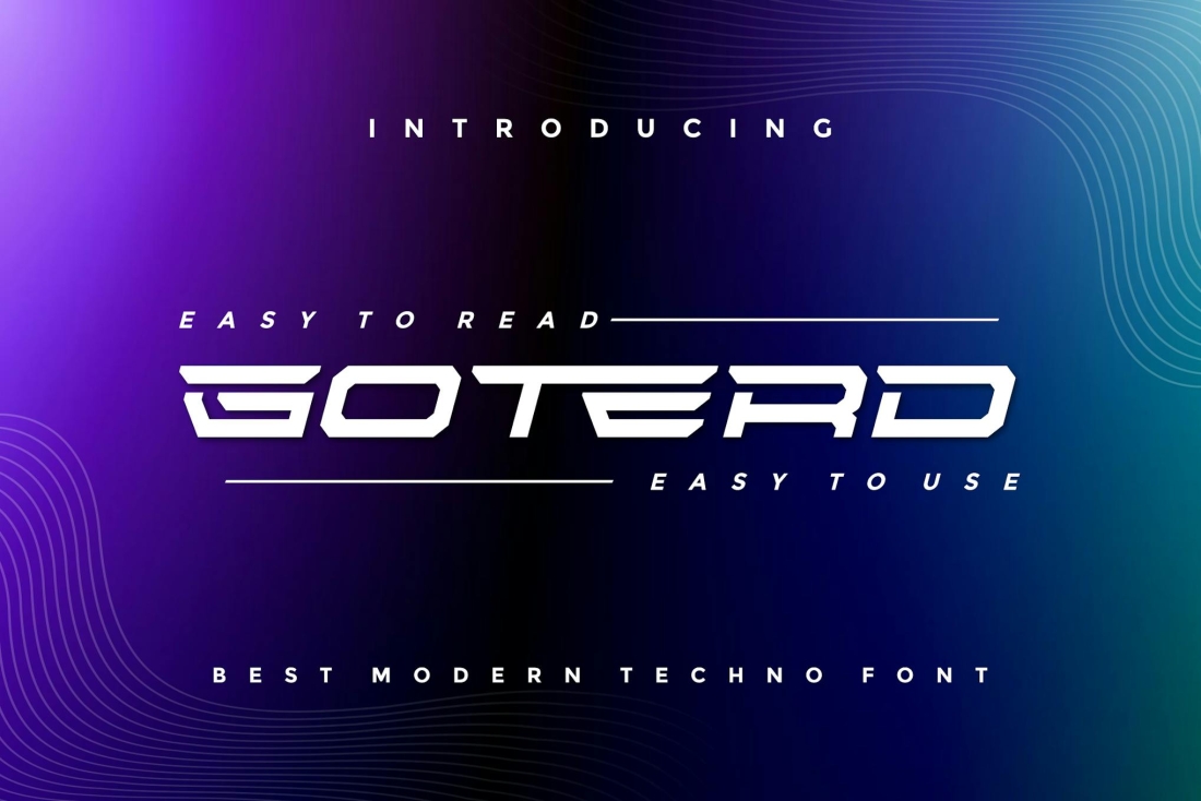 Goterd - Modern Techno Font