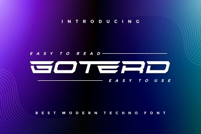 Goterd - Modern Techno Font