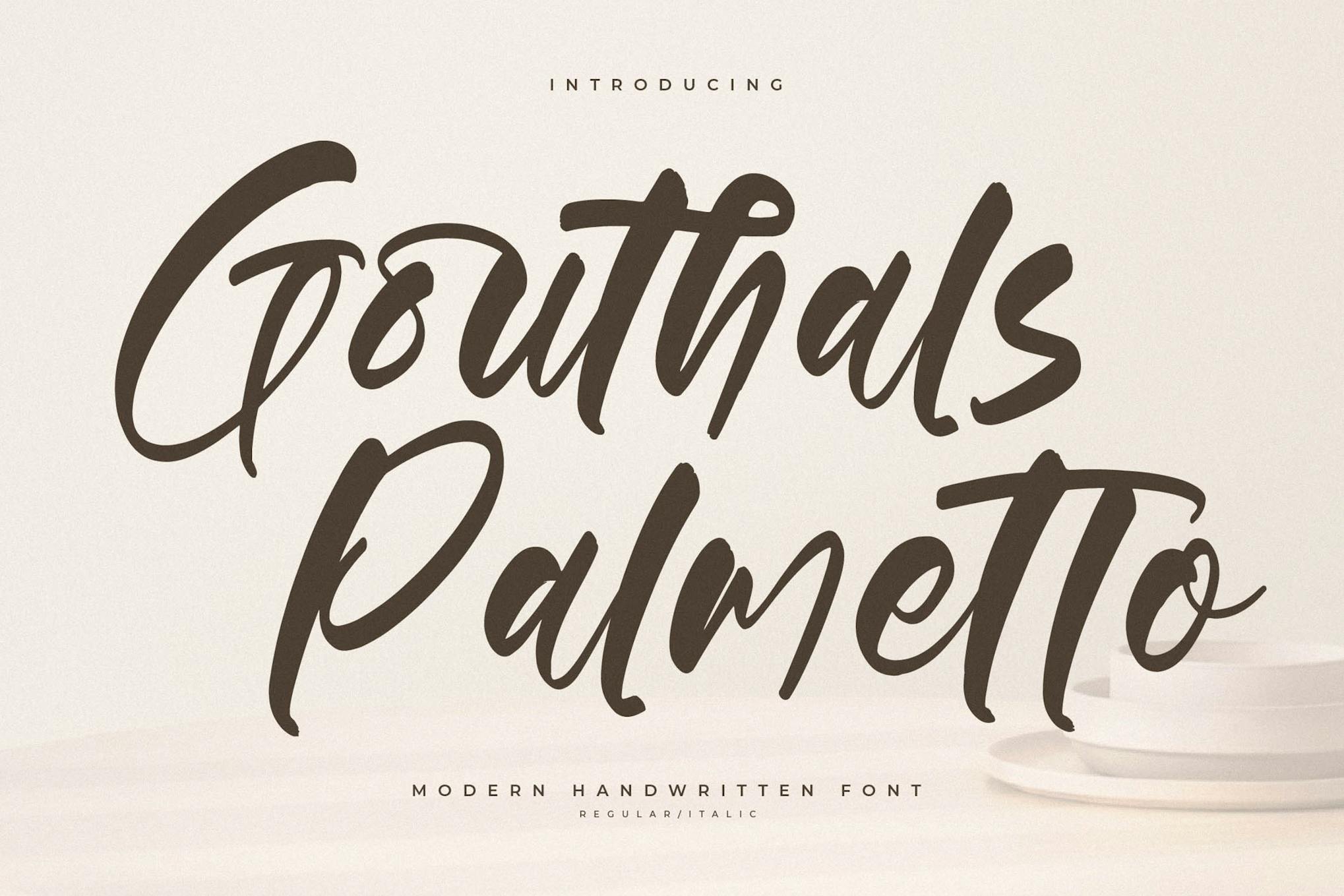 Gouthals Palmetto Modern Handwritten Font
