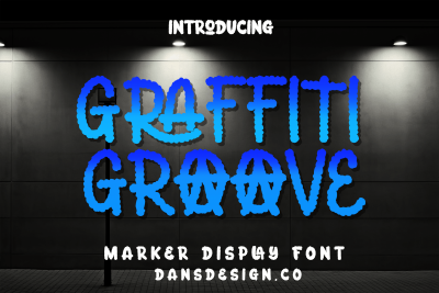 GRAFFITI GROOVE Marker Graffiti Bubble Font