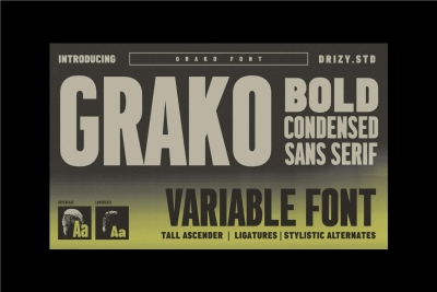 Grako - Bold Condensed Variable Font