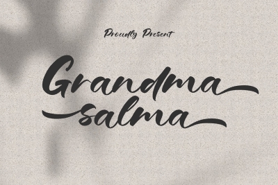 Grandma Salma - Hand Lettered Typeface
