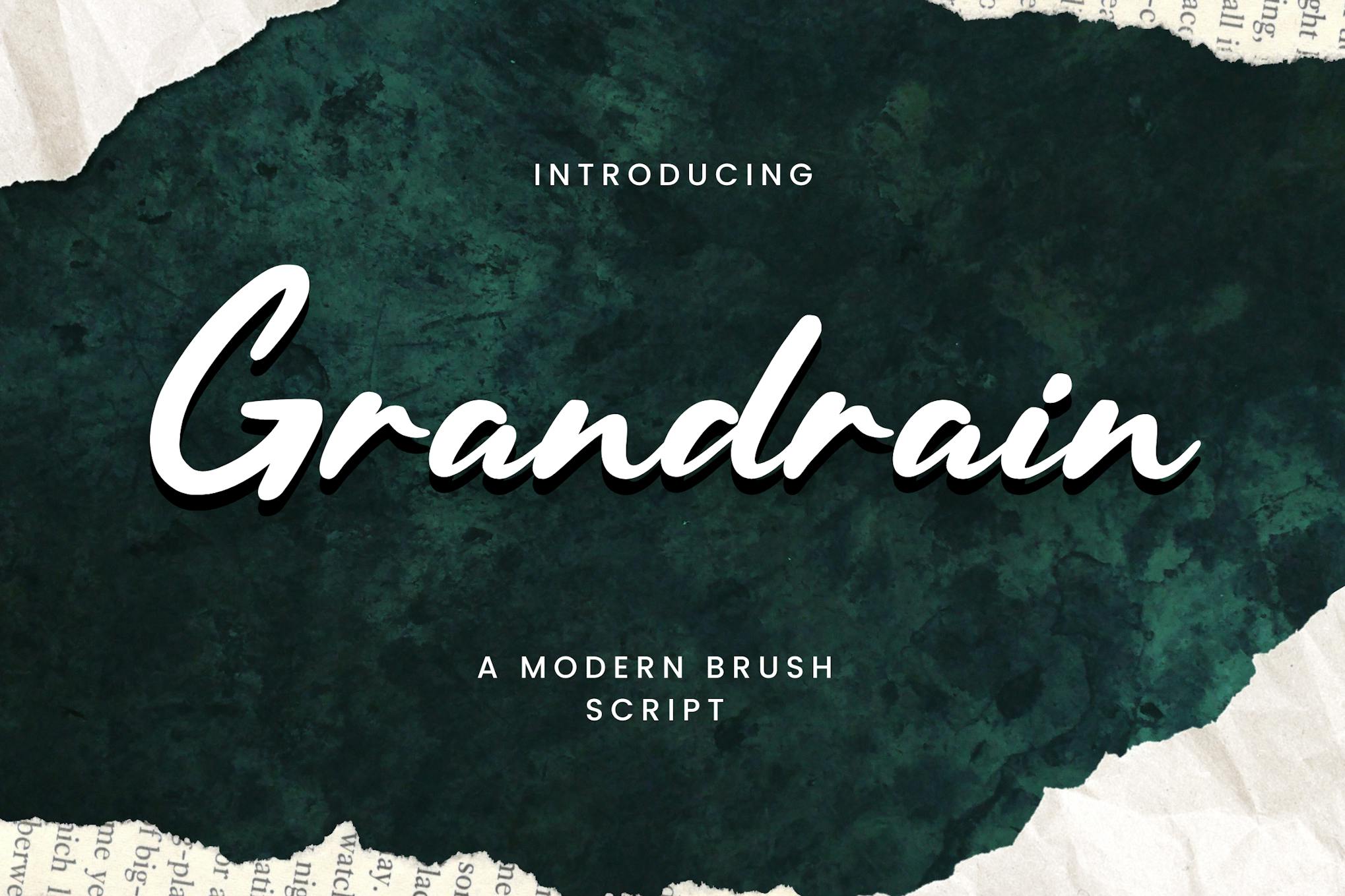 Grandrain - A Modern Brush Script