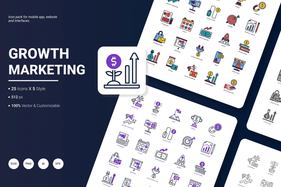 Growth Marketing Icon Pack
