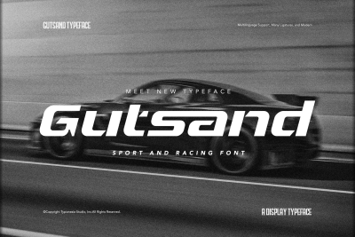 Gutsand - Sport and Racing Expanded Font