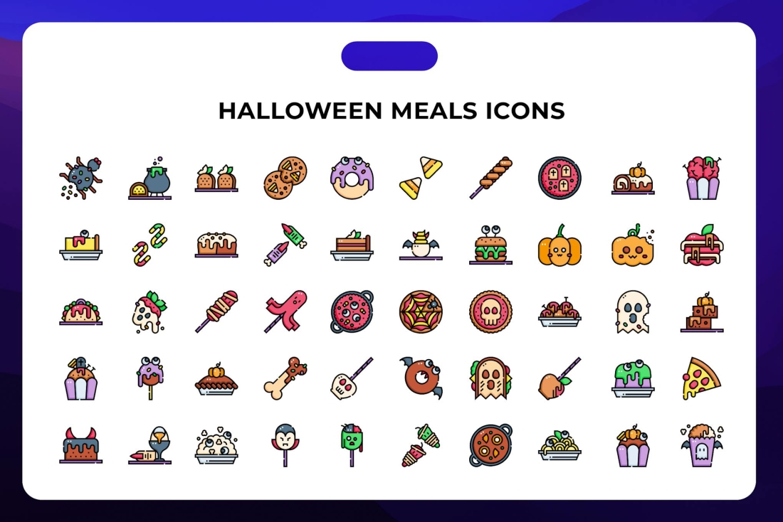 Halloween Meals Icons