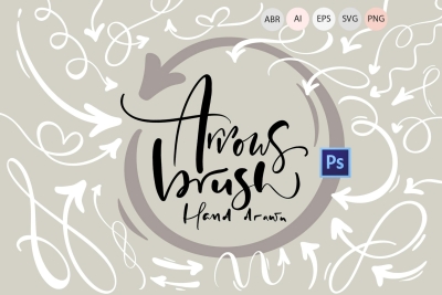 Hand drawn arrows brush